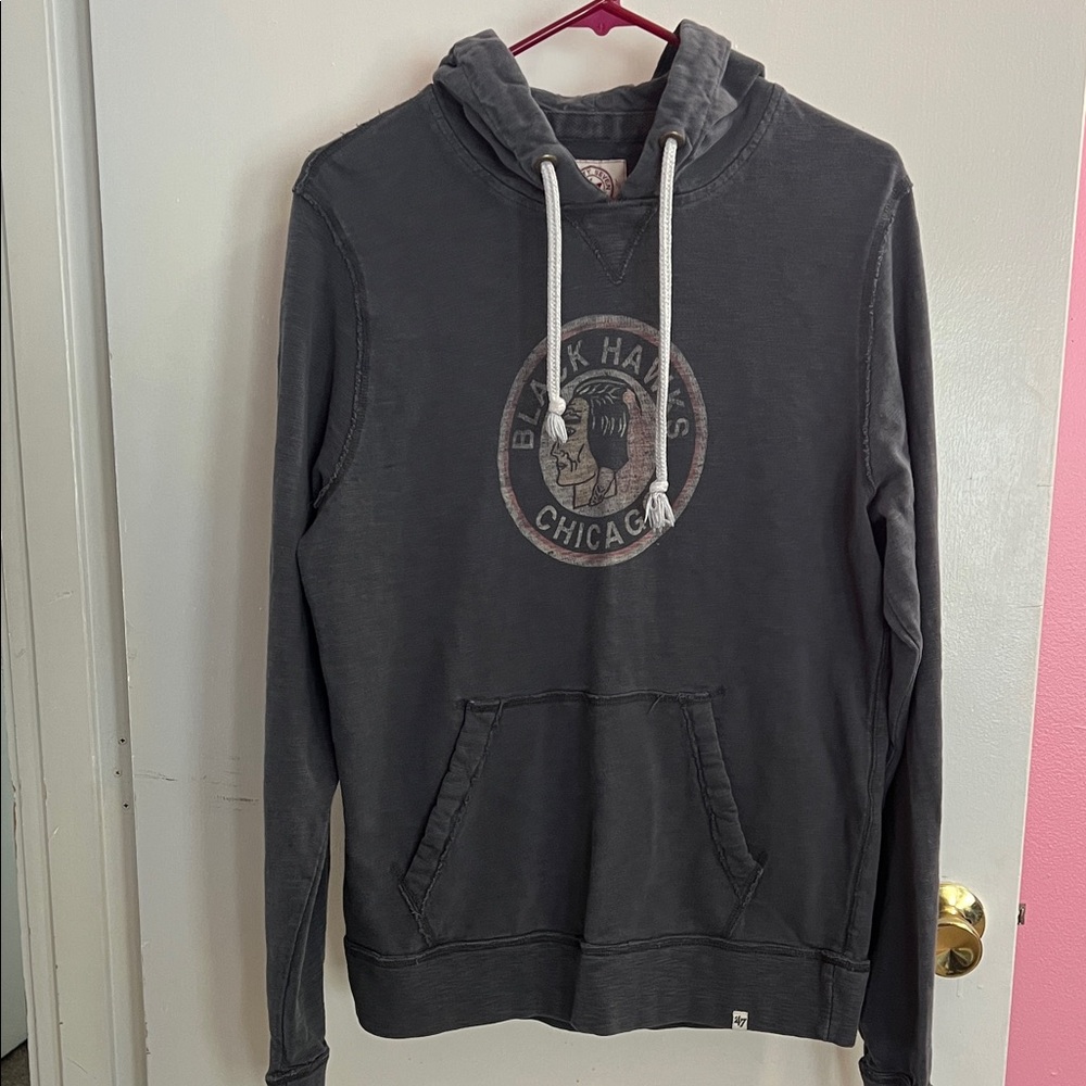 Black Hawks Chicago Charcoal Hoodie